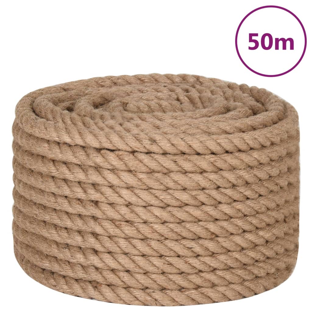 Corde de 5 m de long en jute de 50 mm d'épaisseur