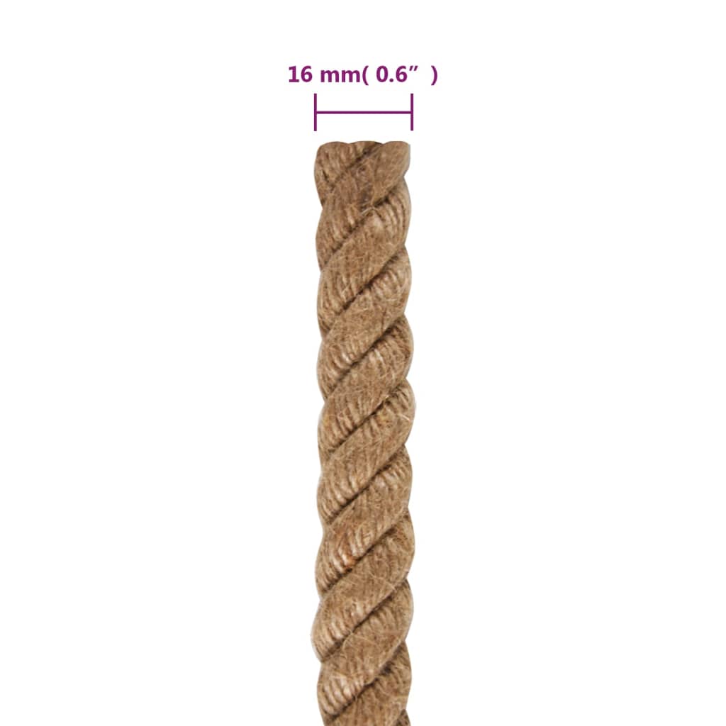 Corde de 5 m de long en jute de 50 mm d'épaisseur