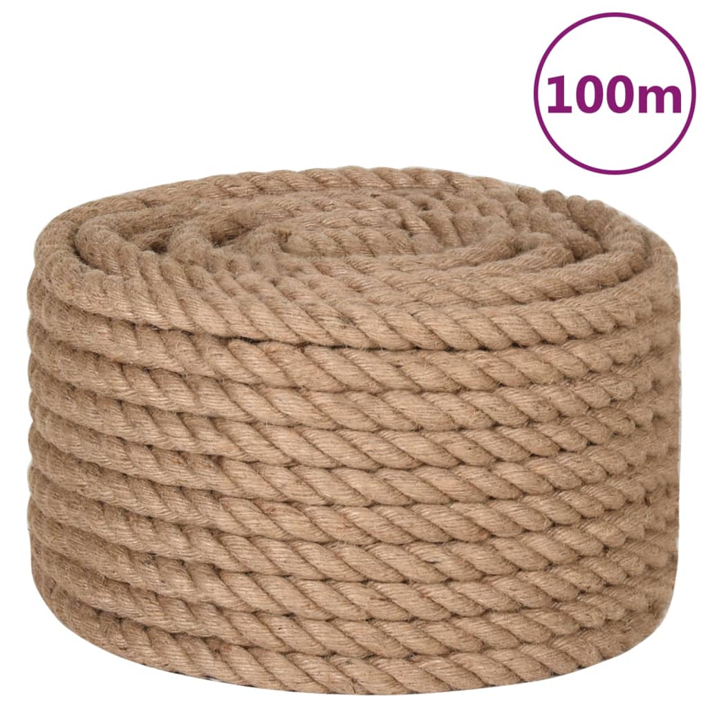 Corde de 5 m de long en jute de 50 mm d'épaisseur