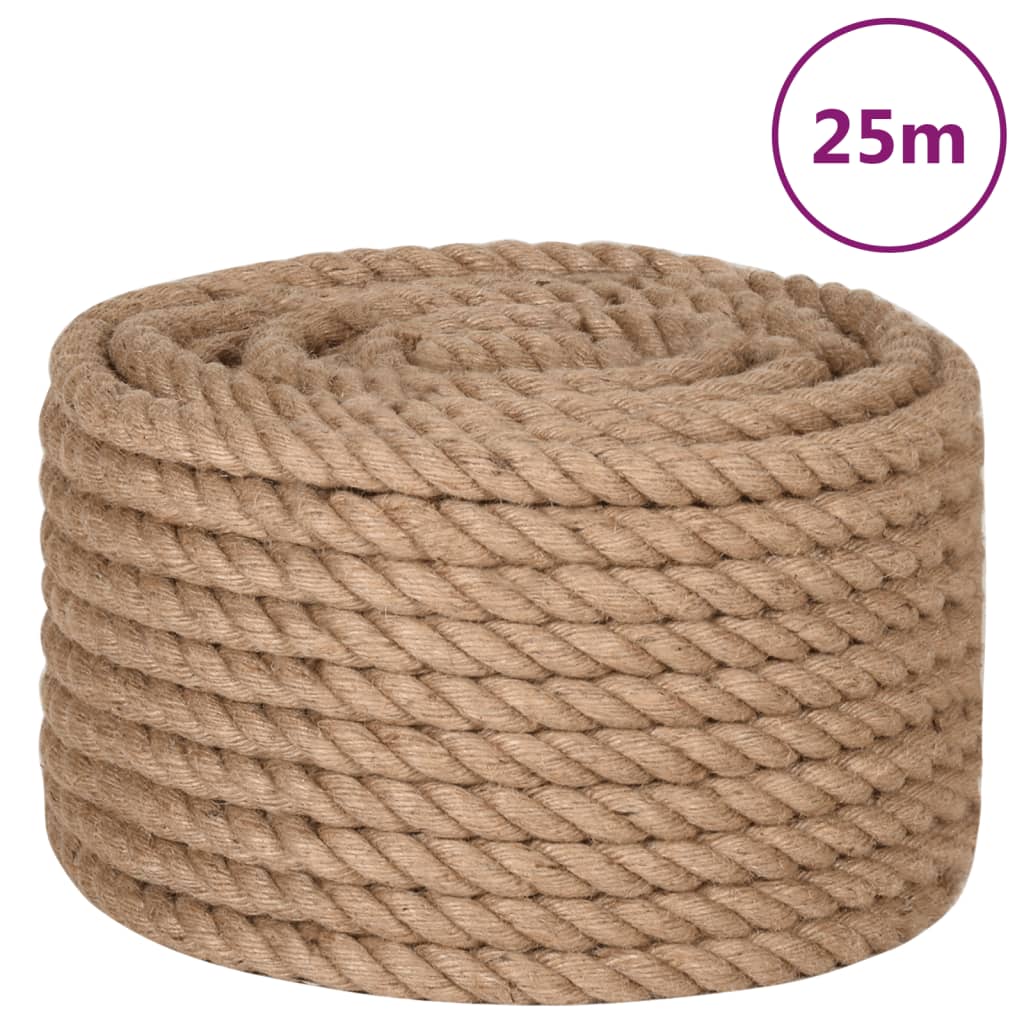 Corde de 25 m de long en jute de 36 mm d'épaisseur