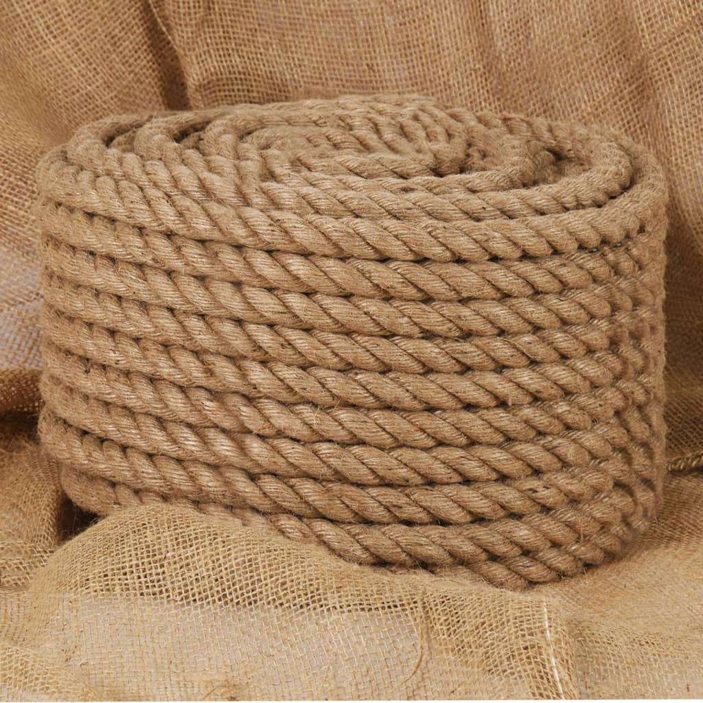 Corde de 25 m de long en jute de 36 mm d'épaisseur