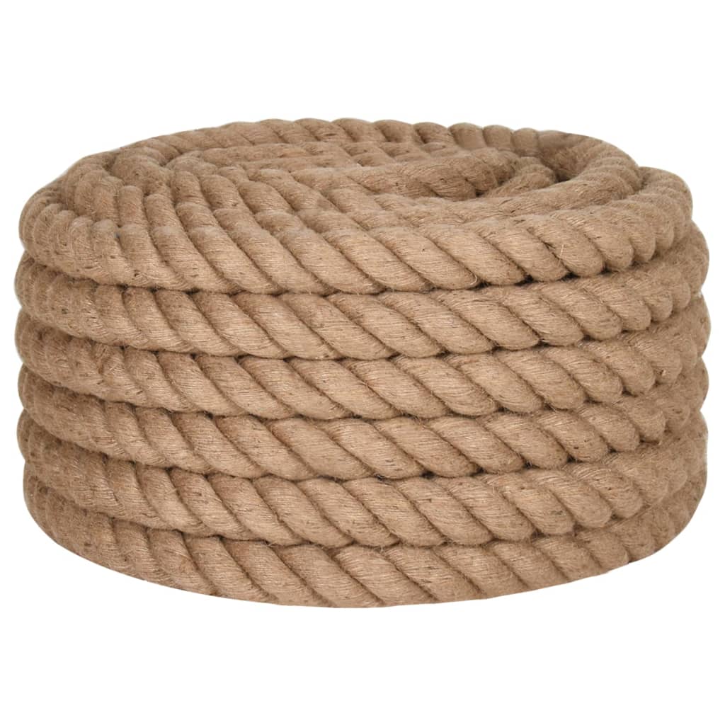 Corde de 25 m de long en jute de 36 mm d'épaisseur