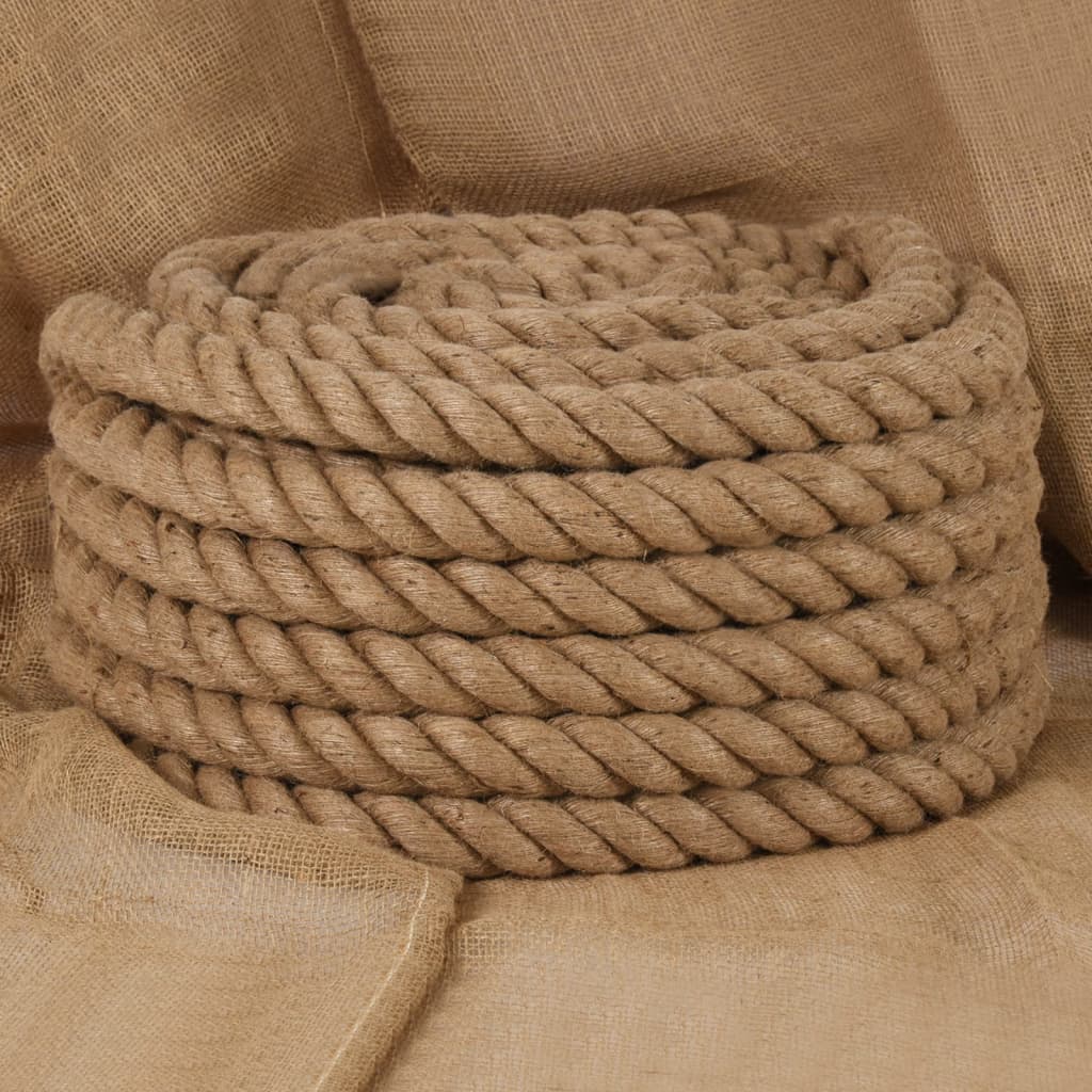 Corde de 5 m de long en jute de 50 mm d'épaisseur