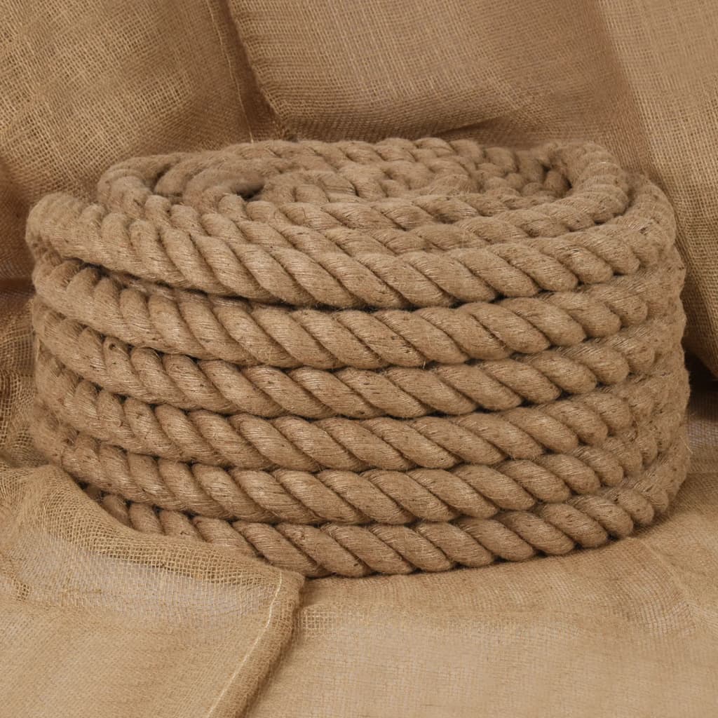 Corde de 25 m de long en jute de 36 mm d'épaisseur