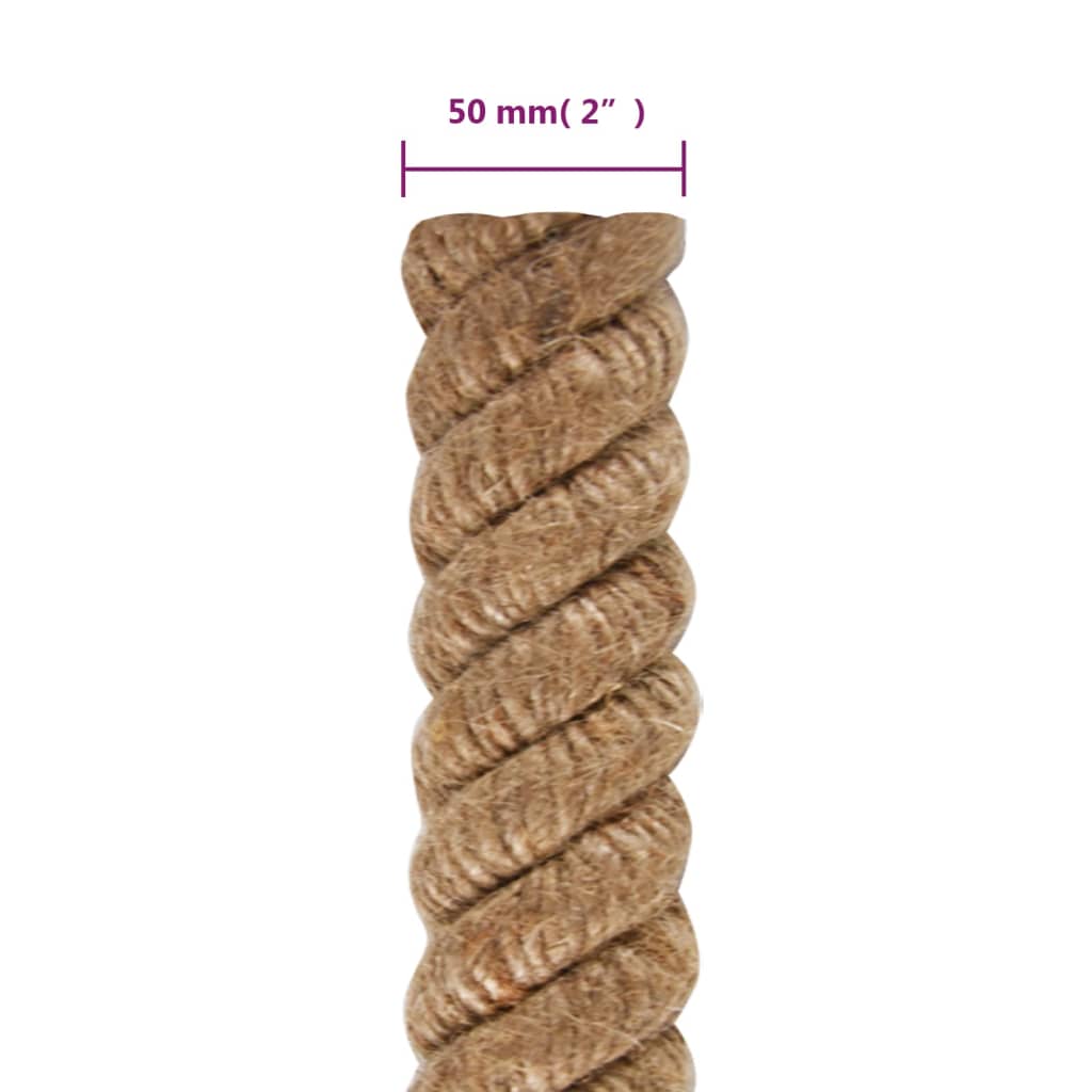 Corde de 25 m de long en jute de 36 mm d'épaisseur