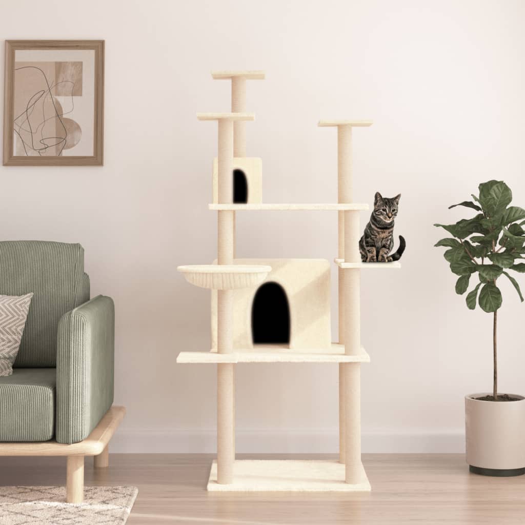 Meuble pour chat avec griffoirs en sisal 166 cm