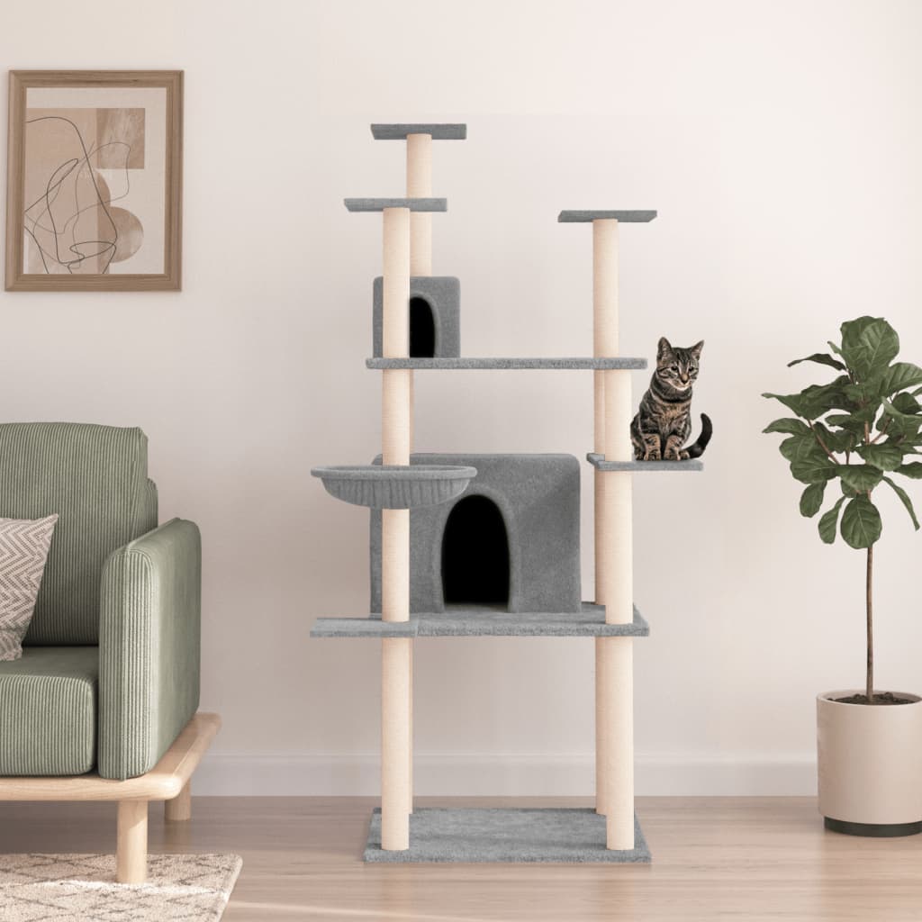 Meuble pour chat avec griffoirs en sisal 166 cm