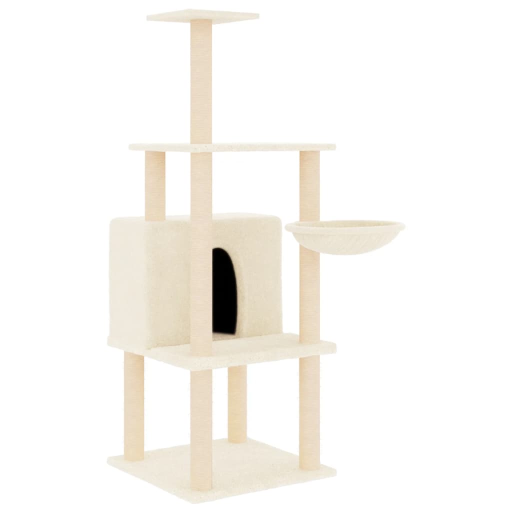 Meuble pour chat avec griffoirs en sisal 132 cm