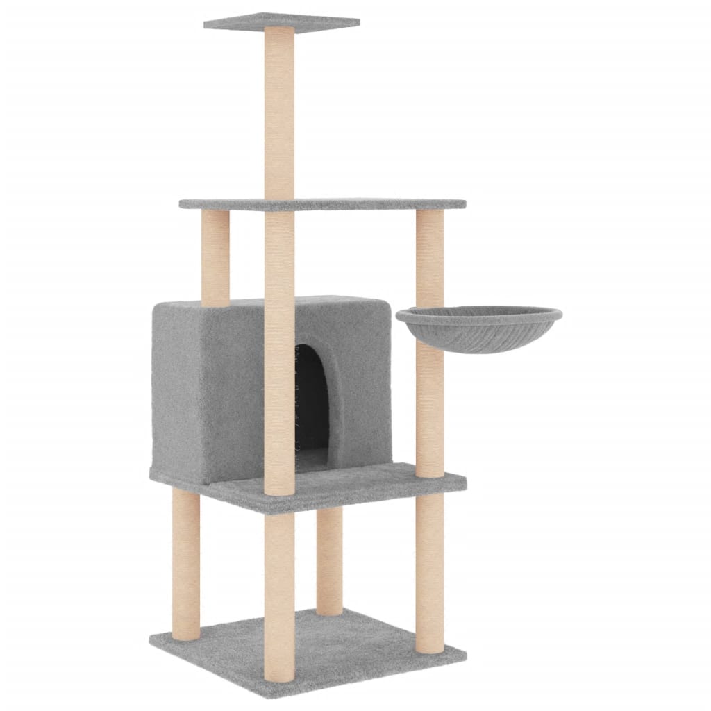 Meuble pour chat avec griffoirs en sisal 132 cm