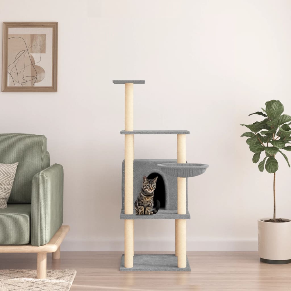 Meuble pour chat avec griffoirs en sisal 132 cm