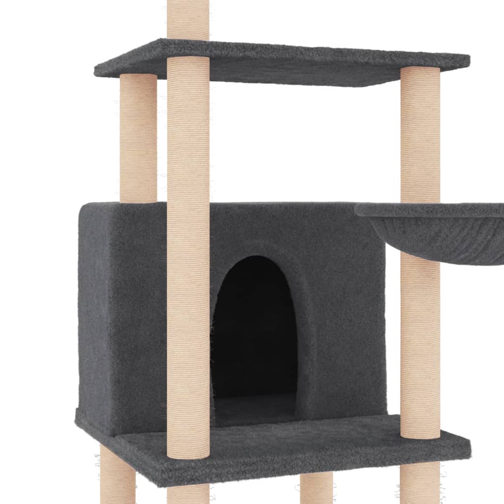 Meuble pour chat avec griffoirs en sisal 132 cm