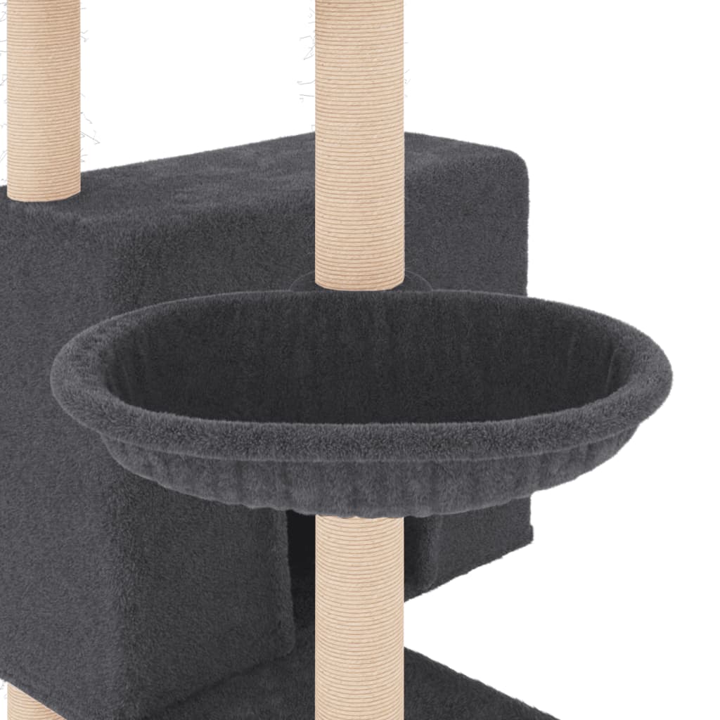 Meuble pour chat avec griffoirs en sisal 143 cm couleur crème