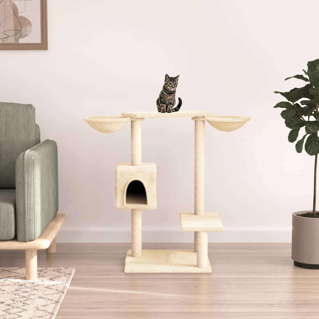 Meuble pour chat avec griffoirs 82 cm