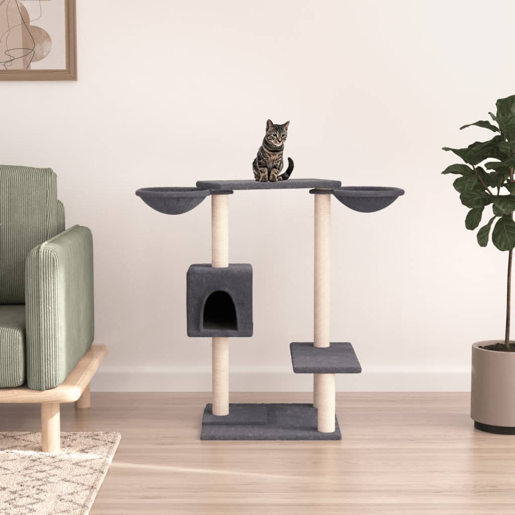 Meuble pour chat avec griffoirs 82 cm