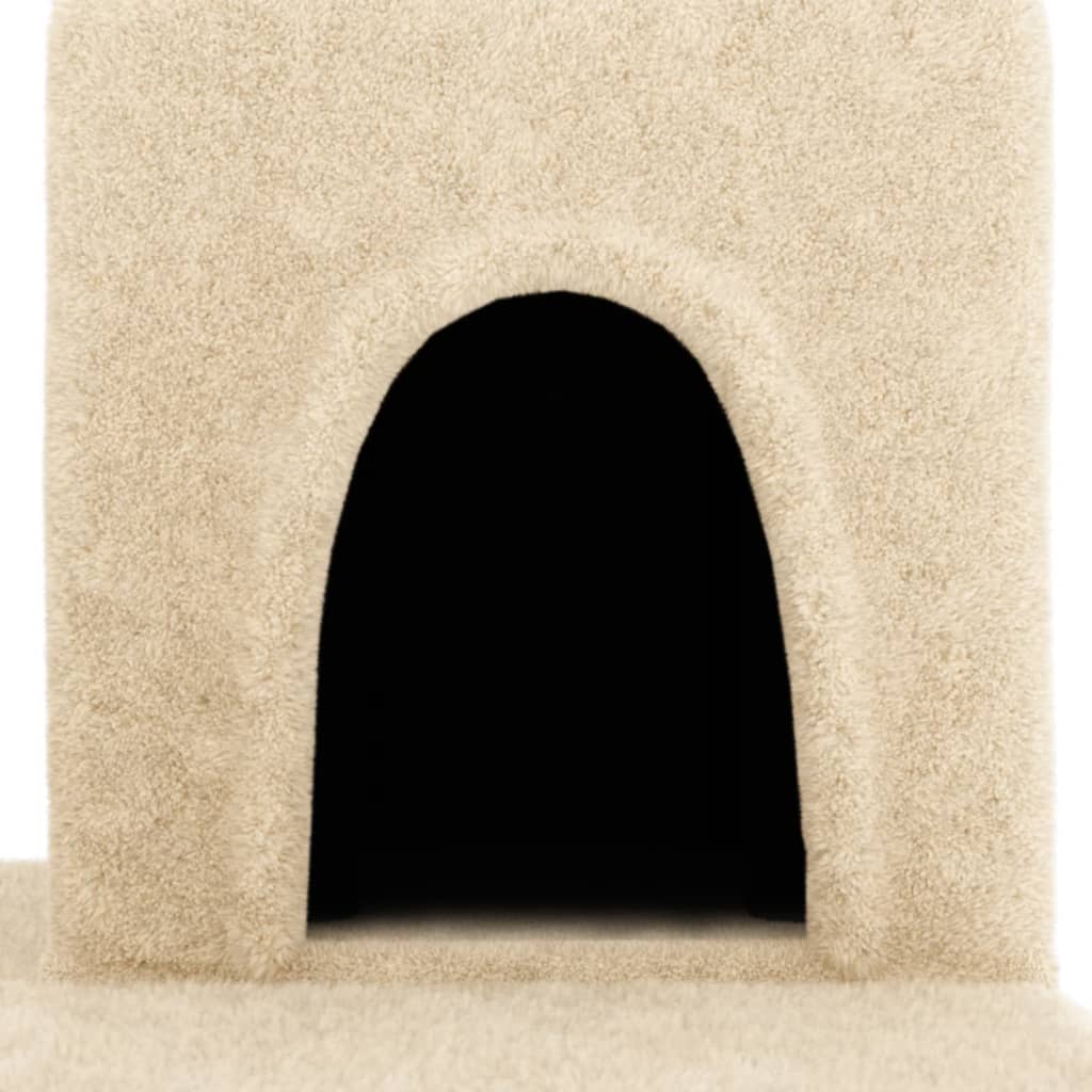 Meuble pour chat avec griffoirs en sisal 154 cm couleur crème