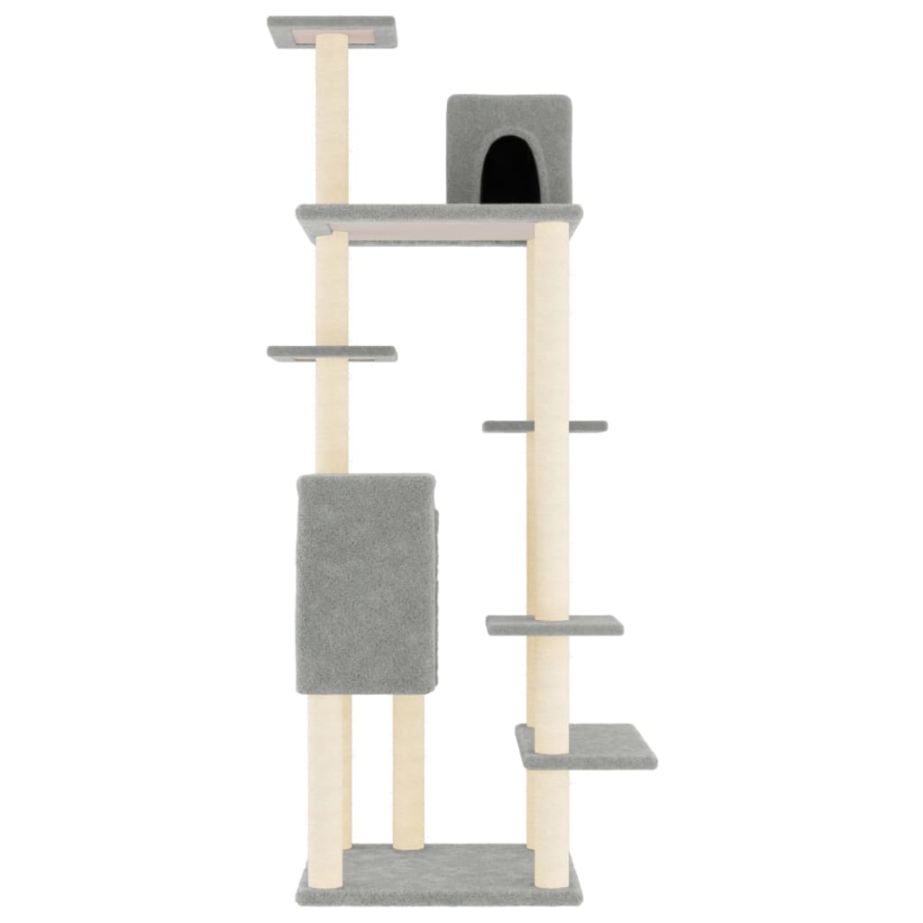 Meuble pour chat avec griffoirs en sisal 154 cm couleur crème