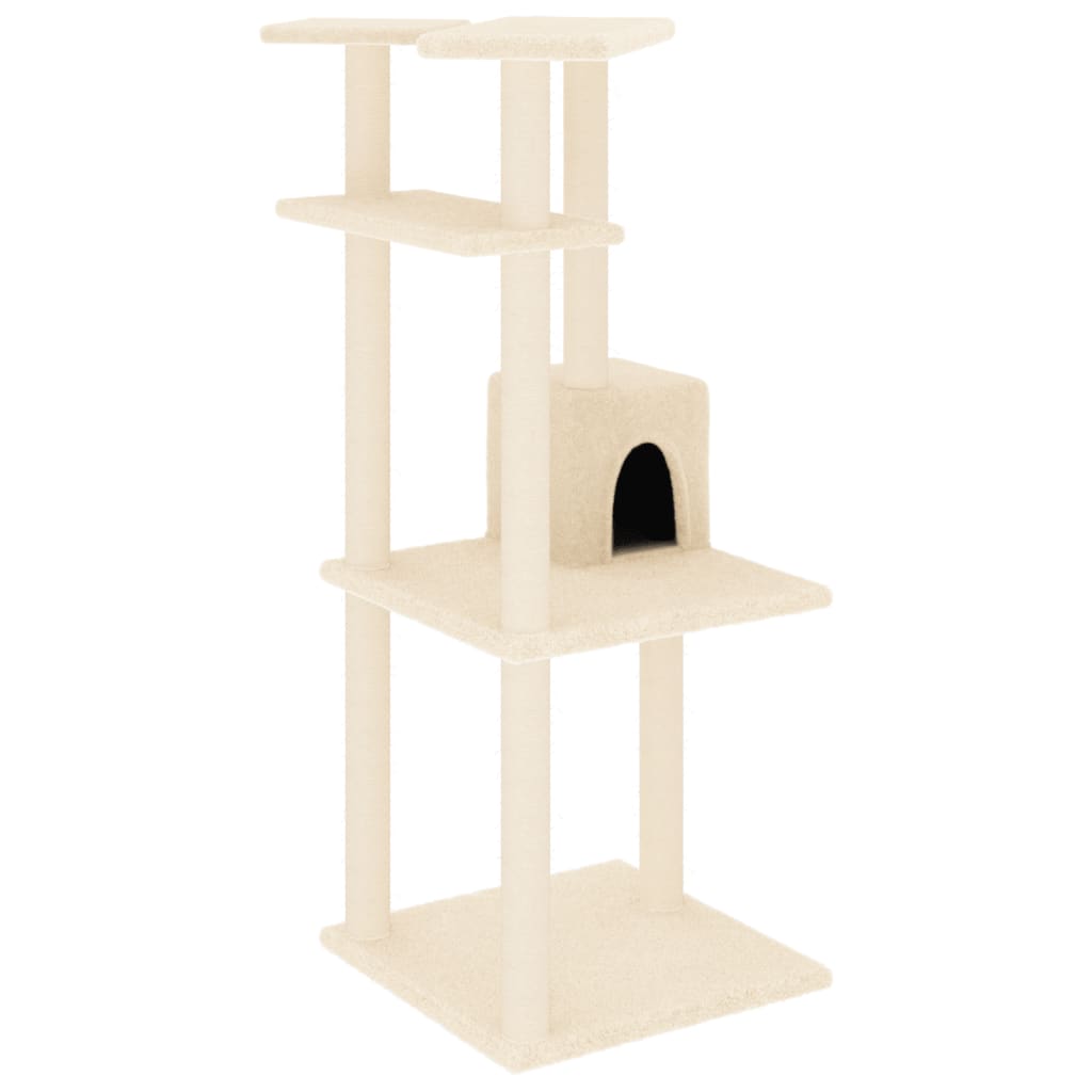 Meuble pour chat avec griffoirs en sisal 123 cm