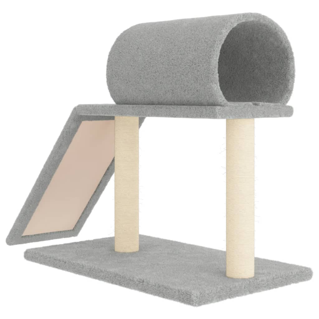 Meuble pour chat avec tunnel et échelle 55,5 cm