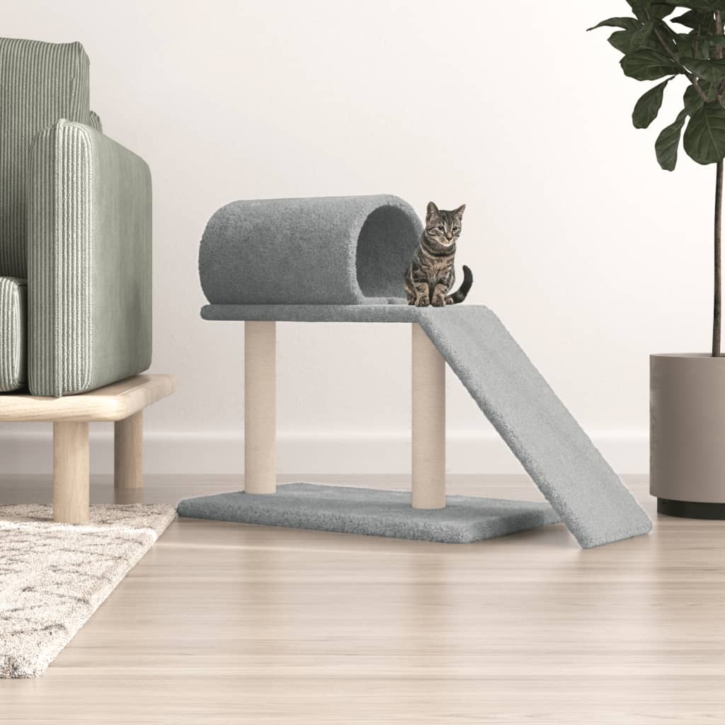 Meuble pour chat avec tunnel et échelle 55,5 cm