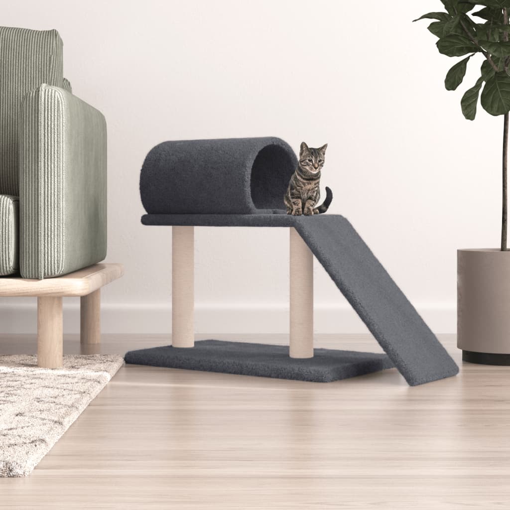 Meuble pour chat avec tunnel et échelle 55,5 cm