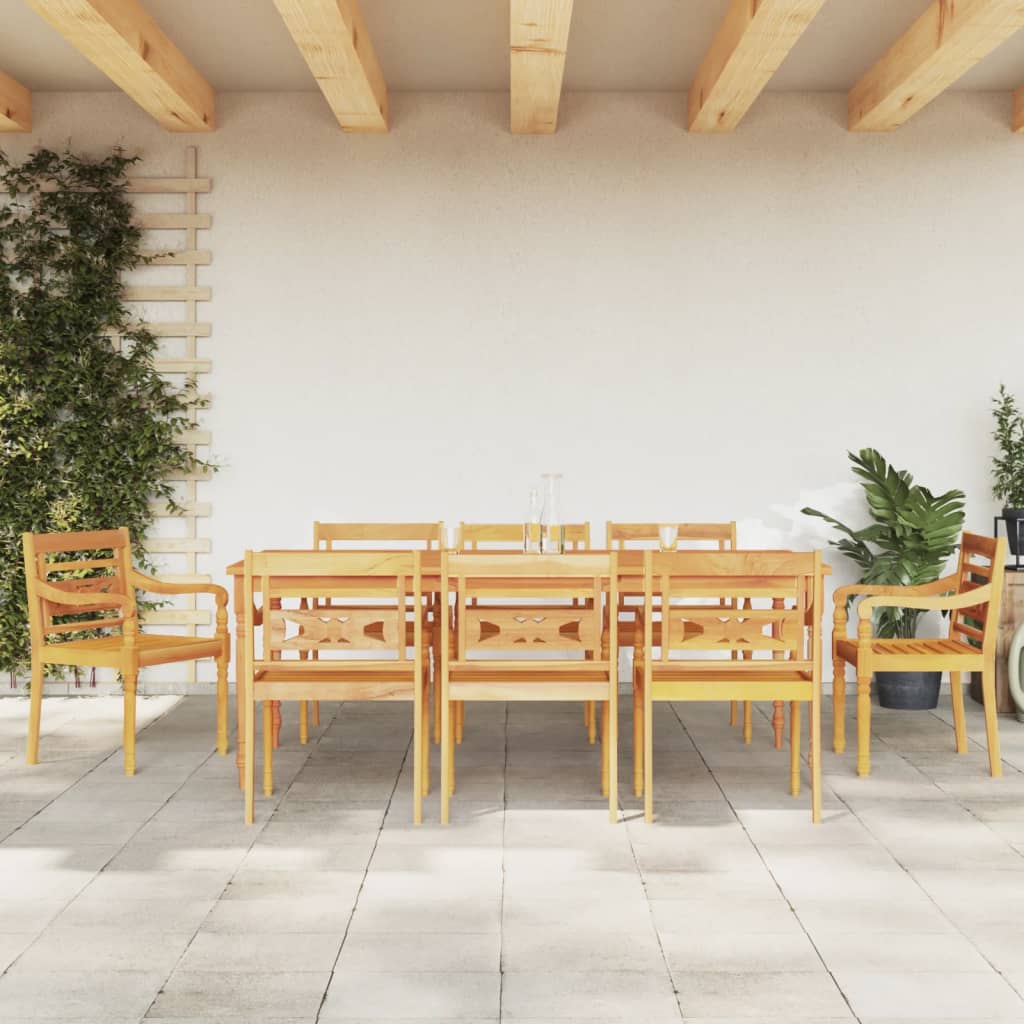 Ensemble de jardin 7 pièces en bois de teck massif