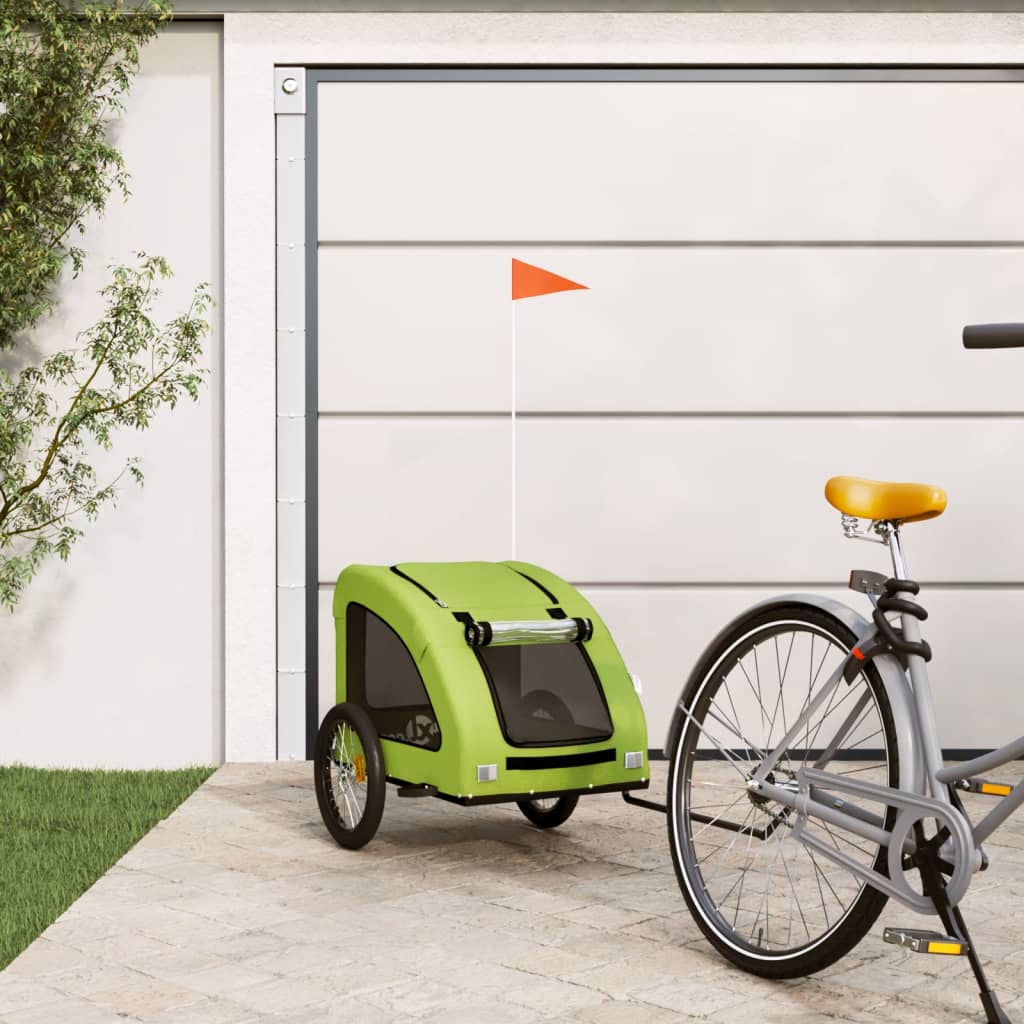 Hondenfietstrailer oxford stof en ijzer oranje