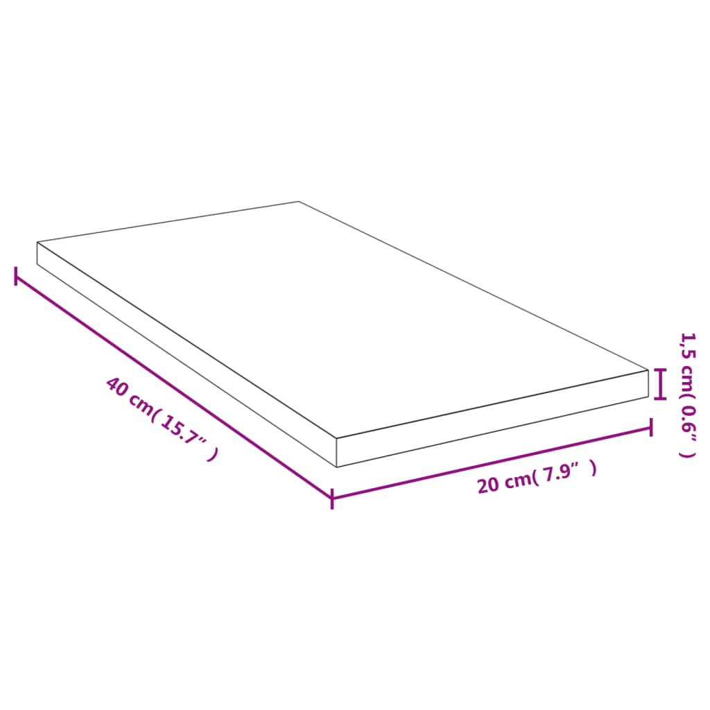 Wandschap 40x20x2,5 cm bamboe