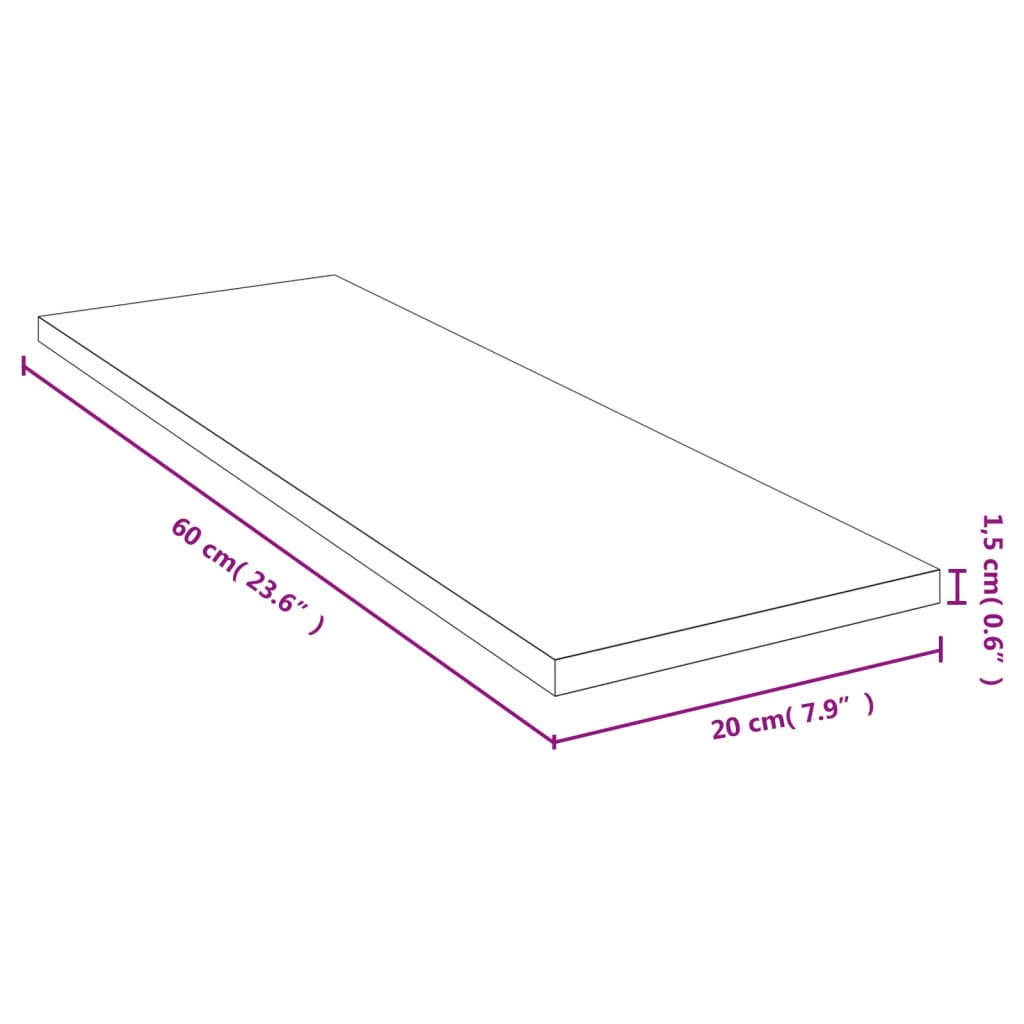 Wandschap 100x20x1,5 cm bamboe