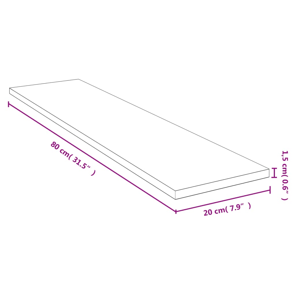 Wandschap 40x20x2,5 cm bamboe