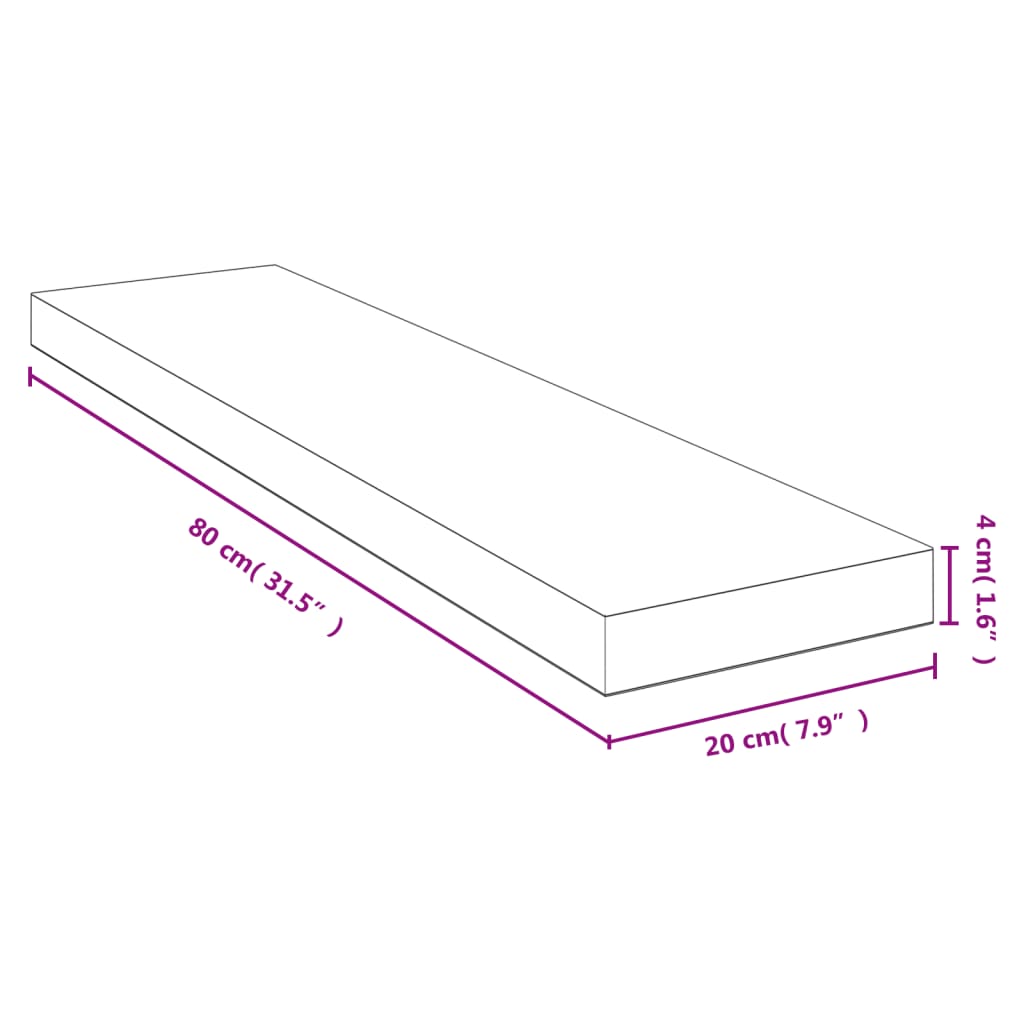 Wandschap 40x20x2,5 cm bamboe