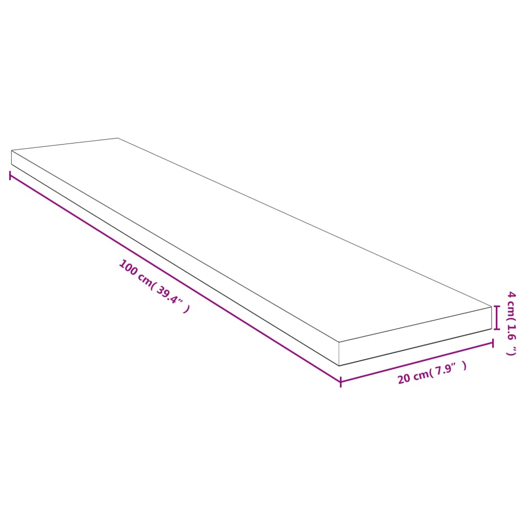 Wandschap 40x20x2,5 cm bamboe