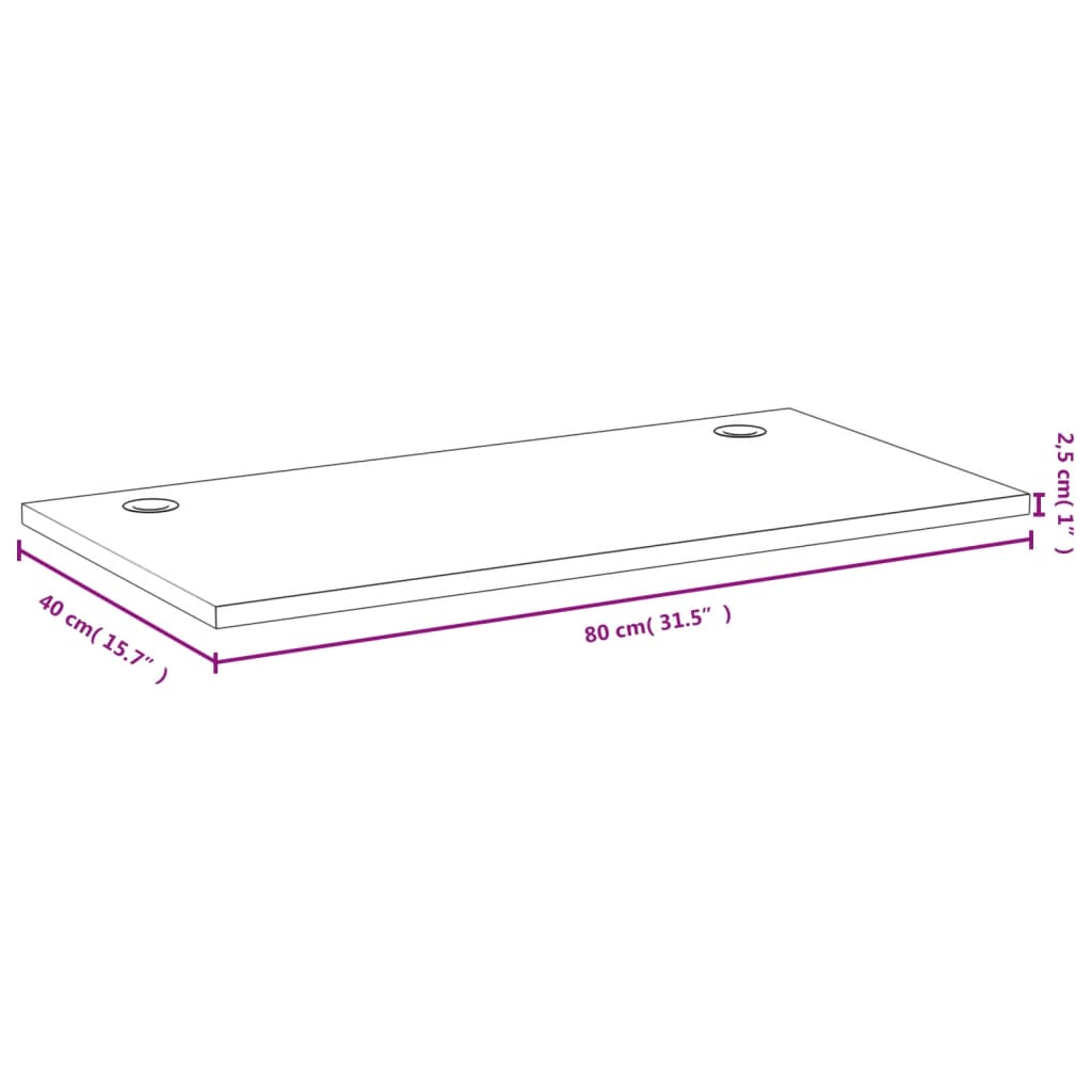 Bureau 110x55x4 cm bambou