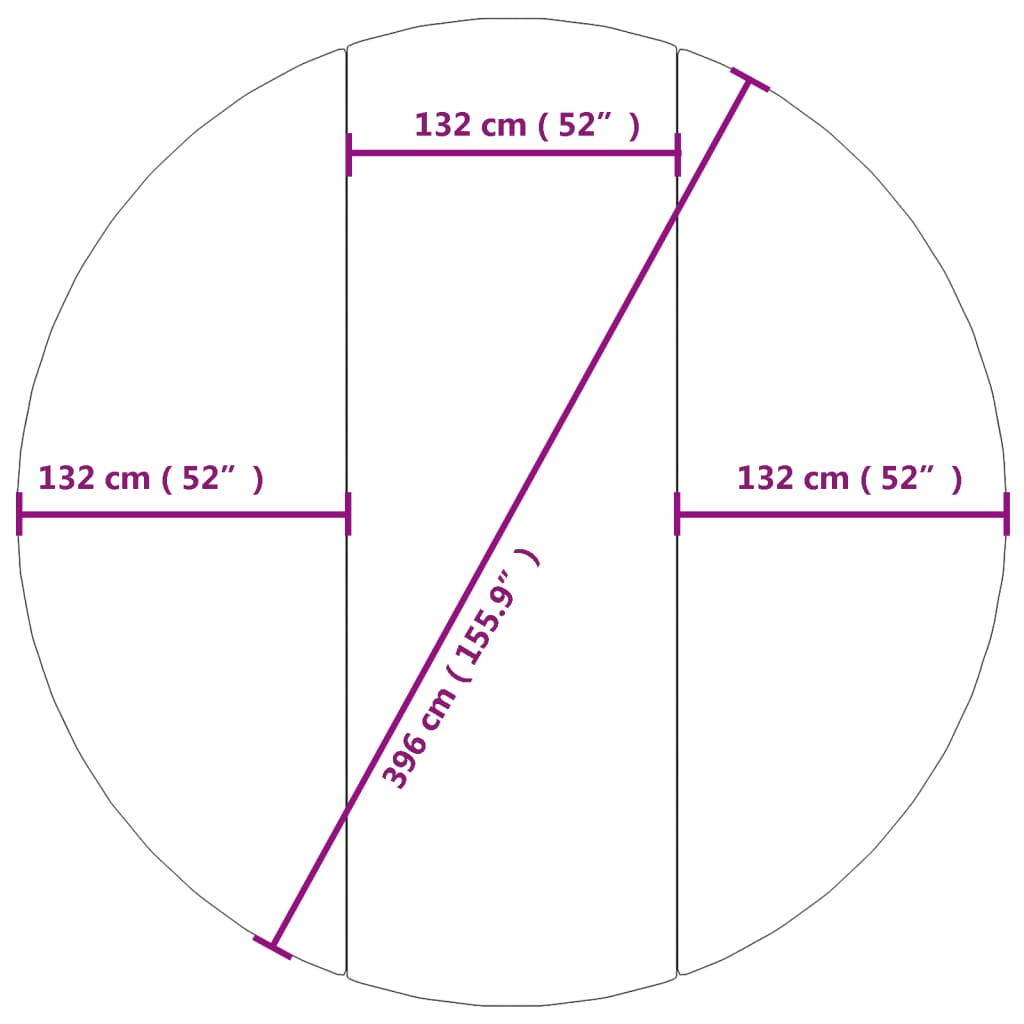 Zwembadgrondzeil Ø244 cm polyester geotextiel lichtgrijs