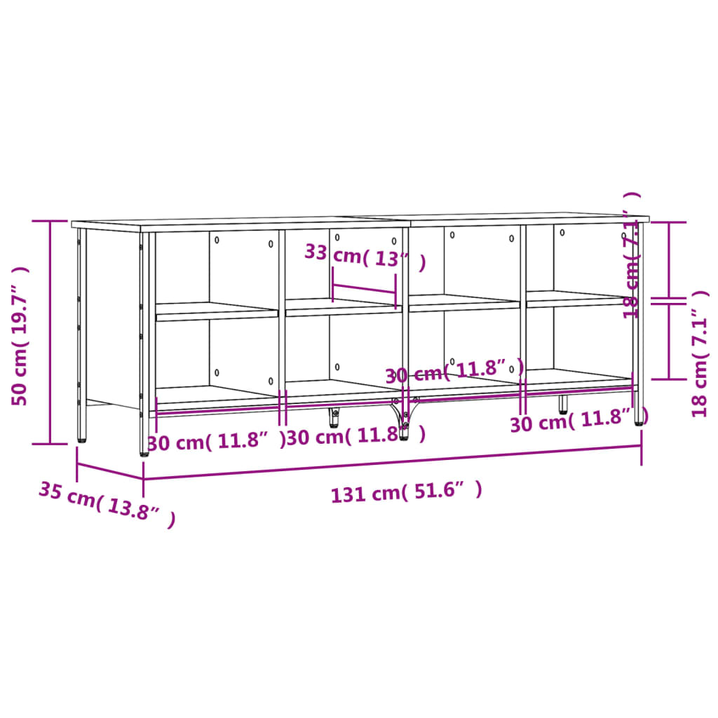 Schoenenkast 100x35x70 cm bewerkt hout