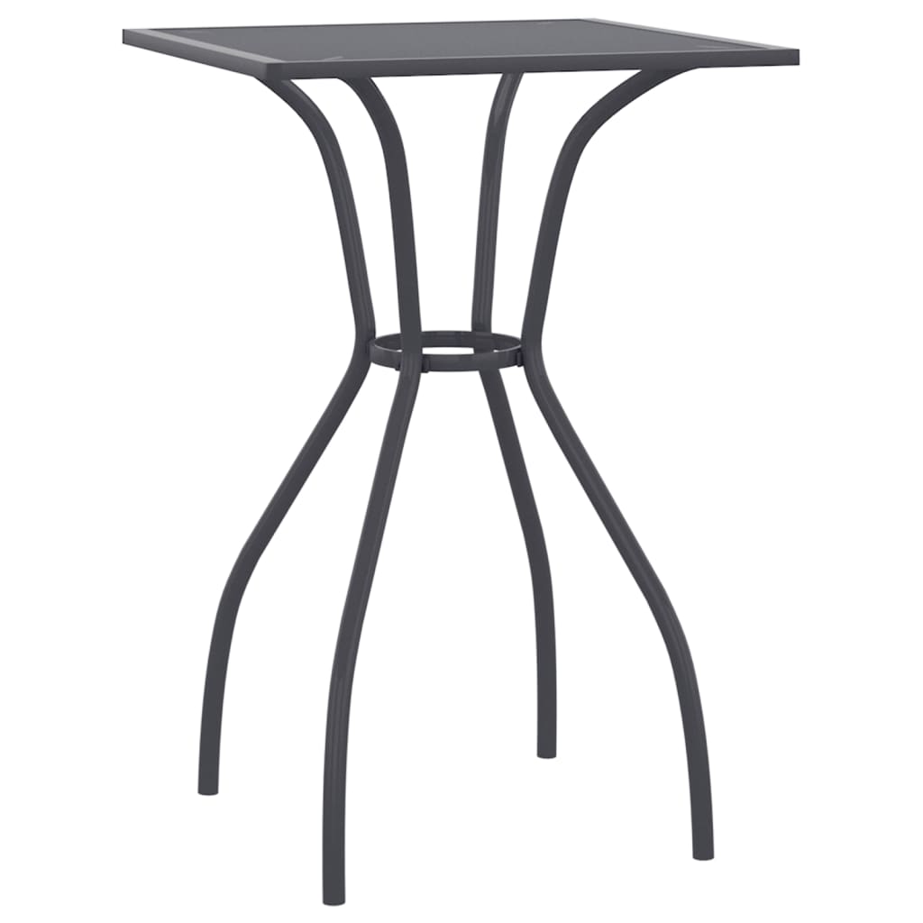 Table de jardin 110x80x72 cm maille acier, anthracite