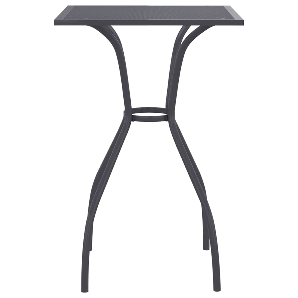 Table de jardin 110x80x72 cm maille acier, anthracite