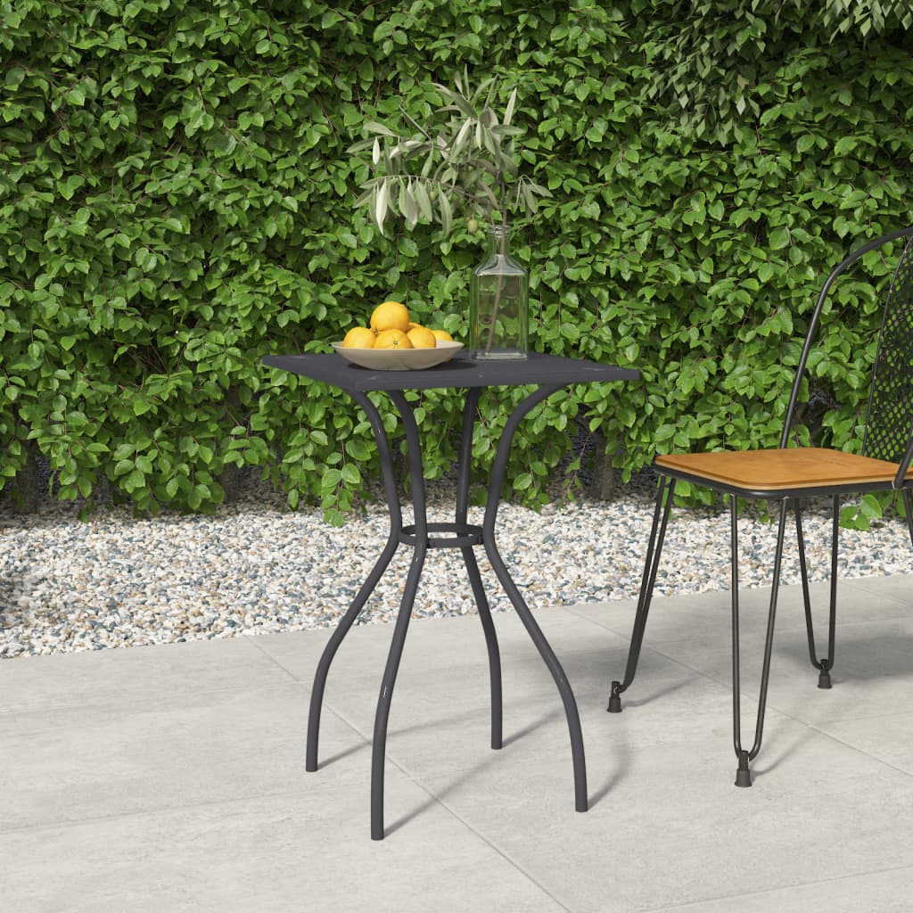 Table de jardin 110x80x72 cm maille acier, anthracite