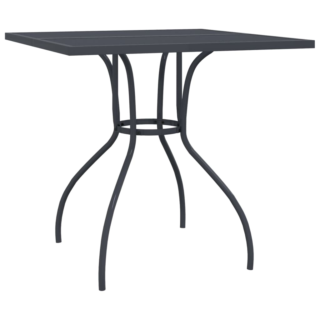 Table de jardin 110x80x72 cm maille acier, anthracite