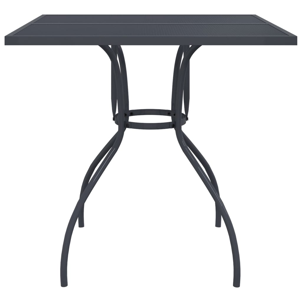 Table de jardin 110x80x72 cm maille acier, anthracite