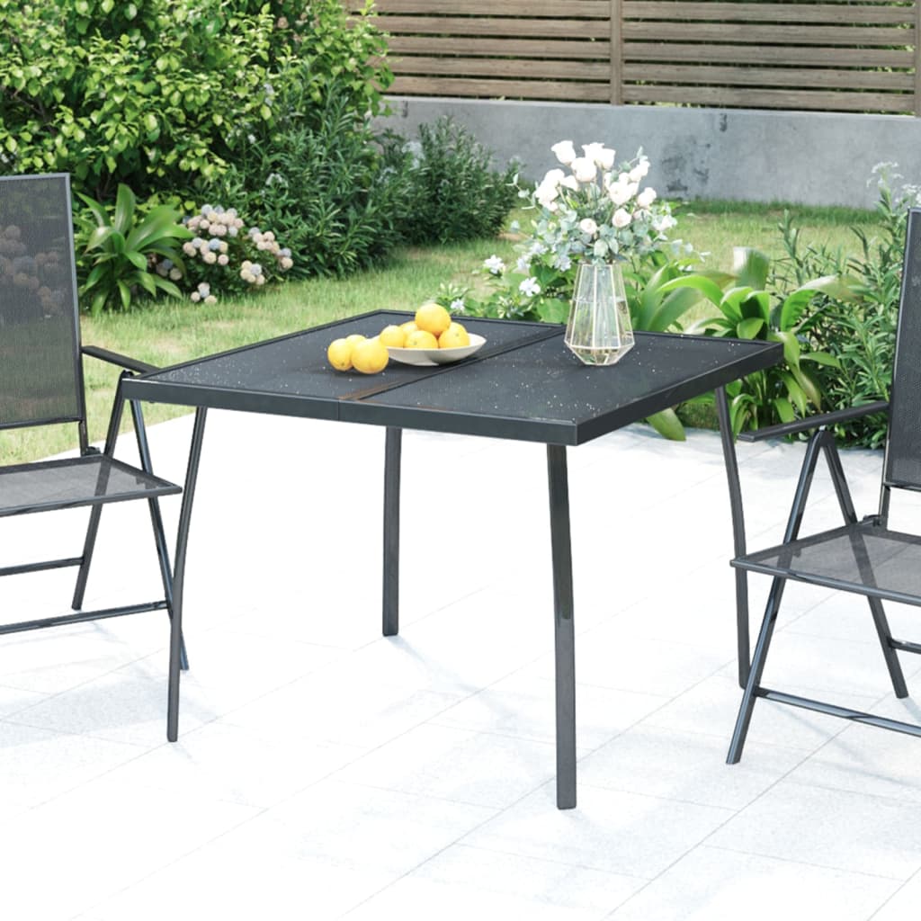 Table de jardin 110x80x72 cm maille acier, anthracite