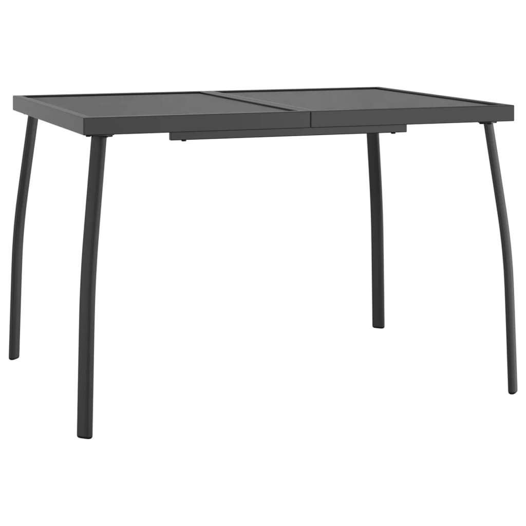 Table de jardin 110x80x72 cm maille acier, anthracite