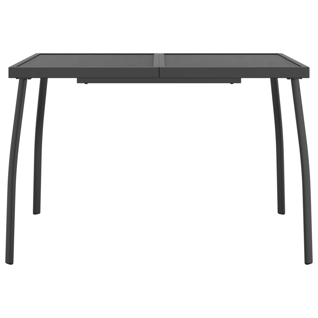 Table de jardin 110x80x72 cm maille acier, anthracite