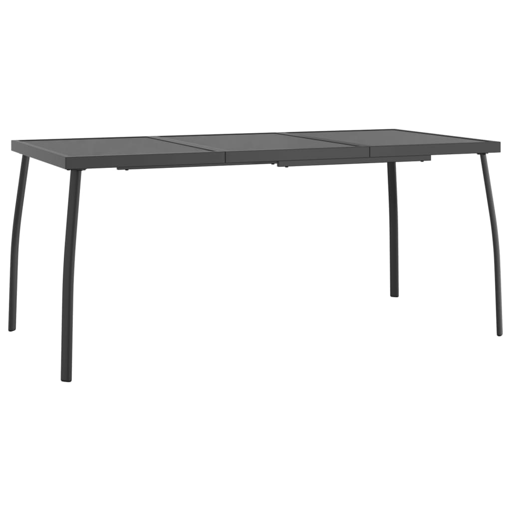 Table de jardin 110x80x72 cm maille acier, anthracite