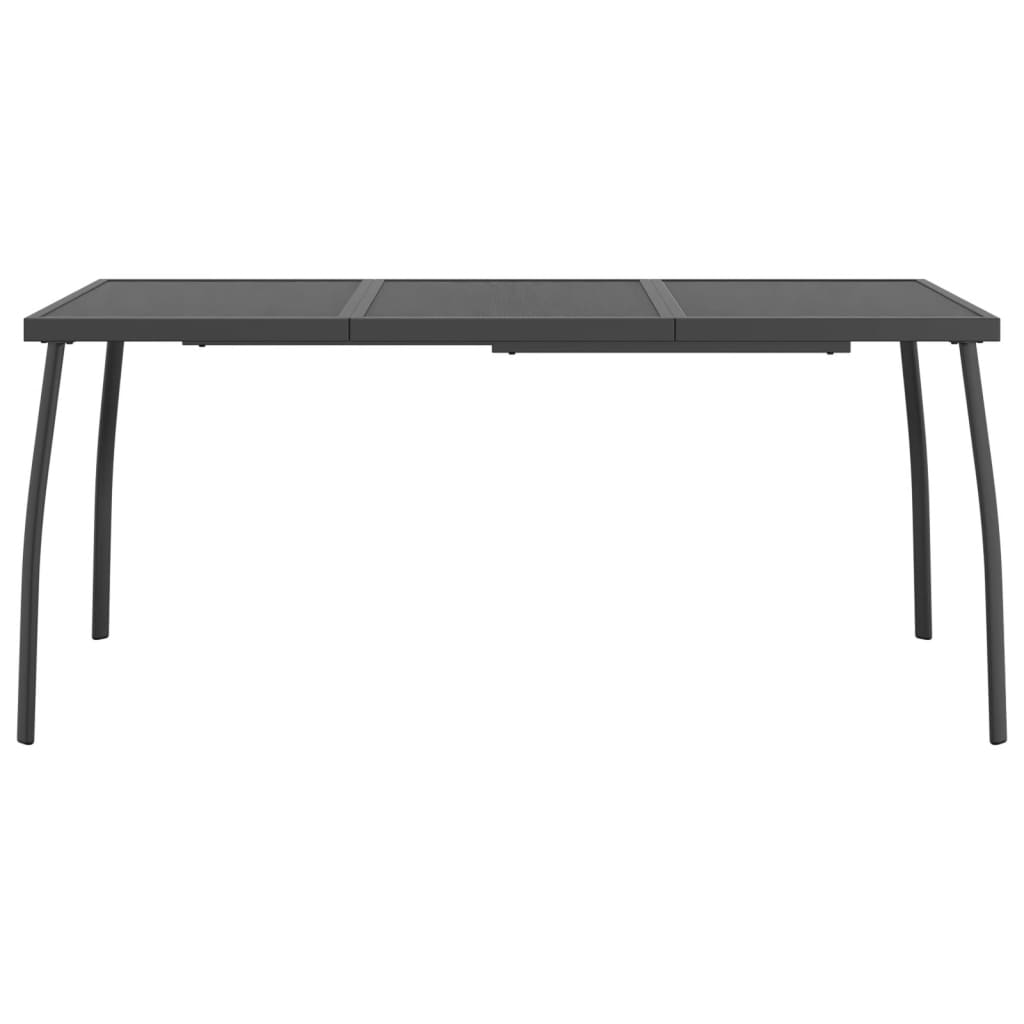 Table de jardin 110x80x72 cm maille acier, anthracite