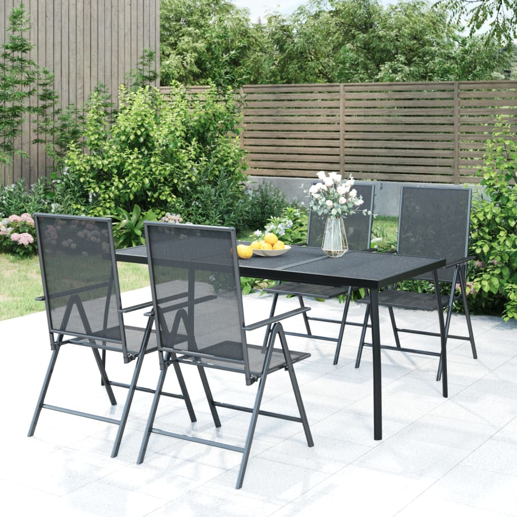 Table de jardin 110x80x72 cm maille acier, anthracite