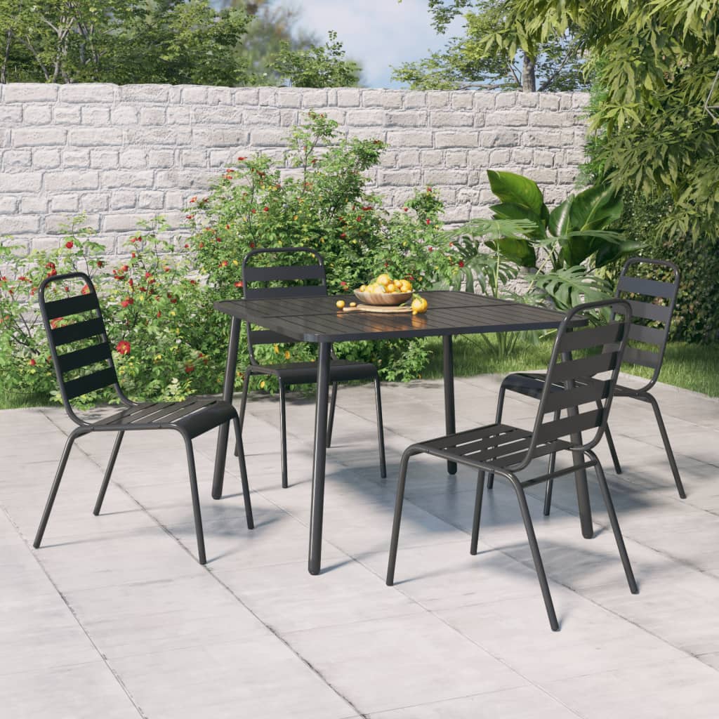 Table de jardin 50x50x71 cm acier, anthracite