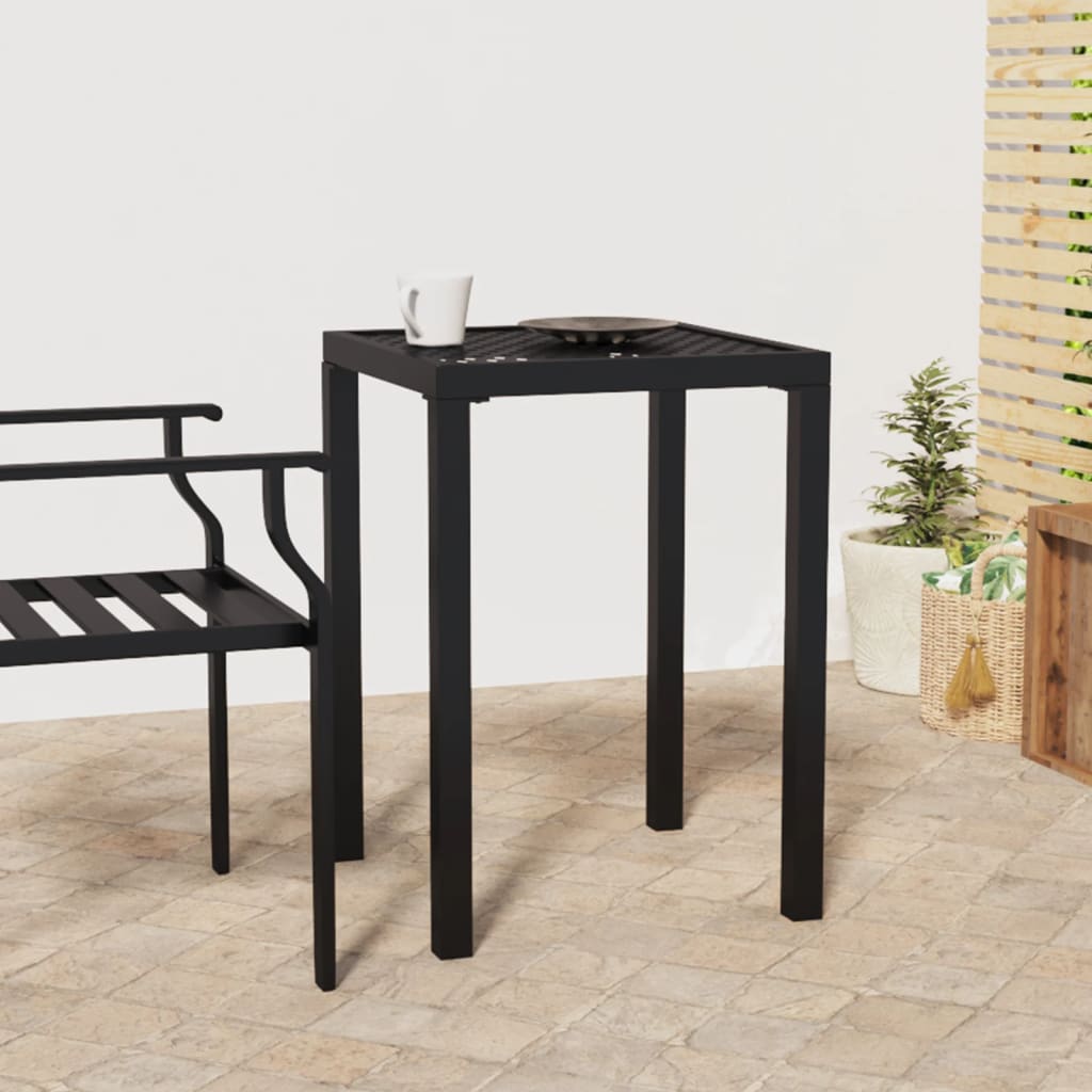 Table de jardin 200x100x72 cm acier, anthracite