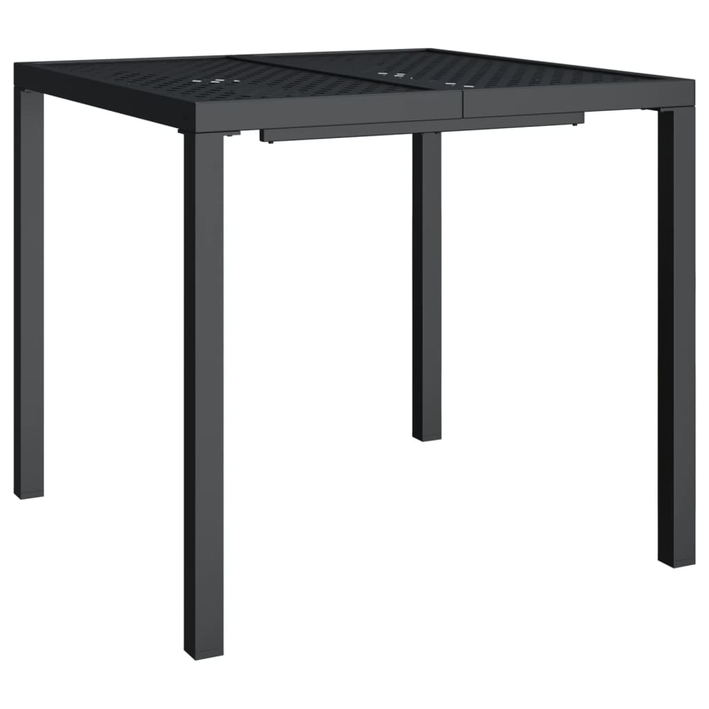 Table de jardin 200x100x72 cm acier, anthracite