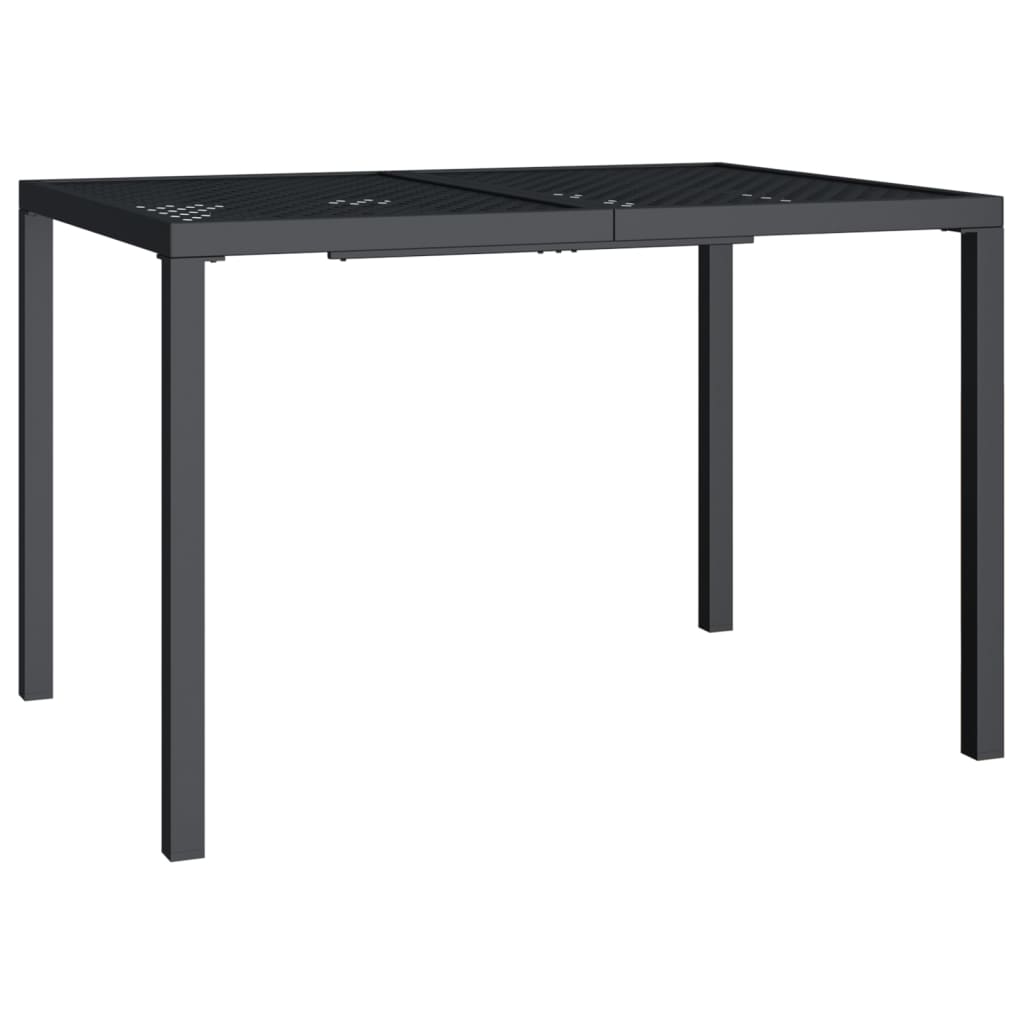 Table de jardin 200x100x72 cm acier, anthracite