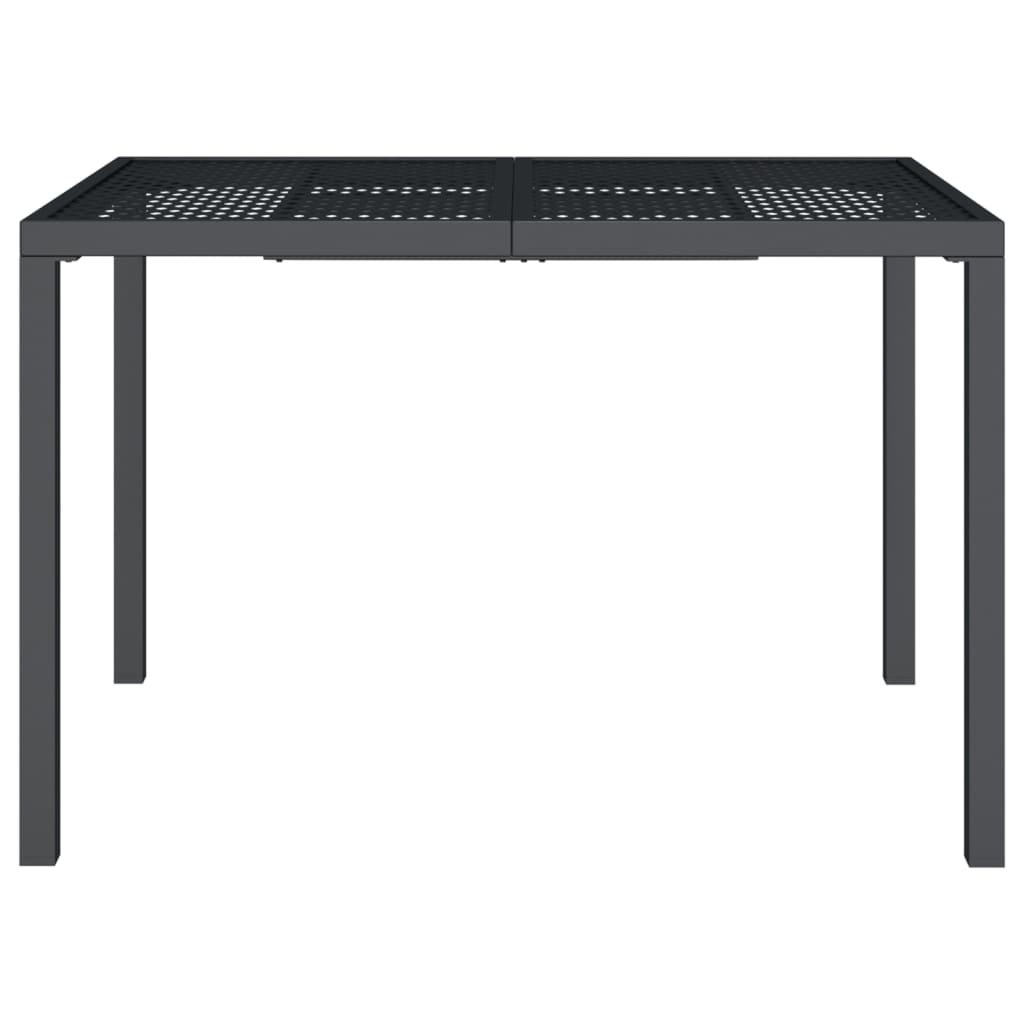 Table de jardin 200x100x72 cm acier, anthracite